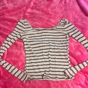 cute striped top baby tee length